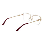 Guess Red Women Glasses Frame, half-rim style, red metal frame, rectangle design, includes branded case, size 55-16-140.