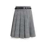 Self-Portrait Prince of Wales print Miniskirt SE-PF25104MSKBWBLACKANDWH-6