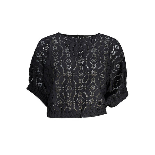 Desigual Black Polyester Tops & T-Shirt DE-18732-M