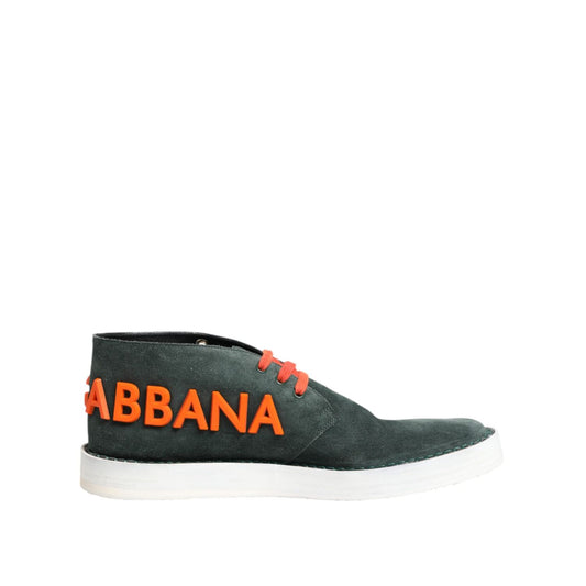 Dolce & Gabbana Green Derby Logo Casual Men Sneakers Shoes MV7679-44