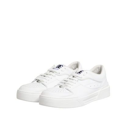 Dolce & Gabbana White Miami Leather Low Top Sneakers Shoes