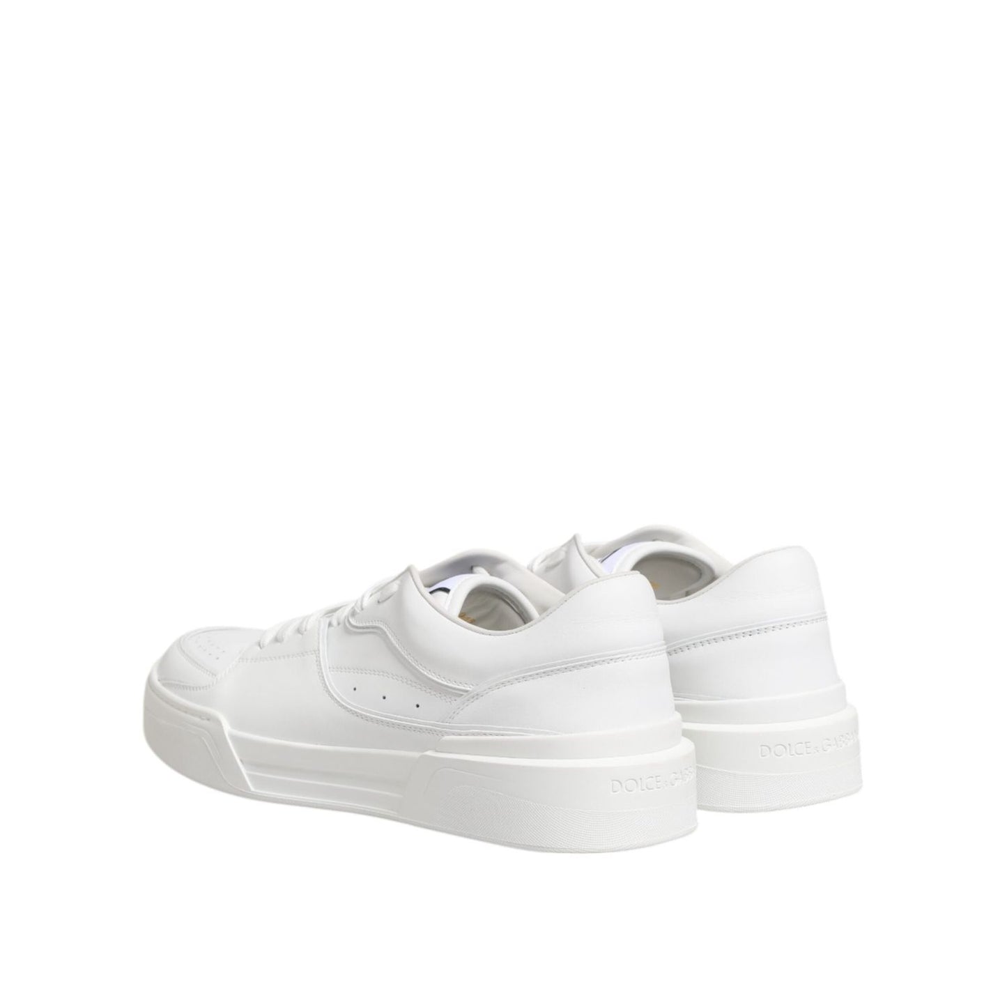 Dolce & Gabbana White Miami Leather Low Top Sneakers Shoes MV7718-42
