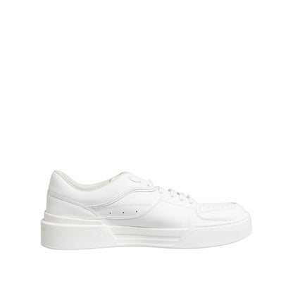 Dolce & Gabbana White Miami Leather Low Top Sneakers Shoes