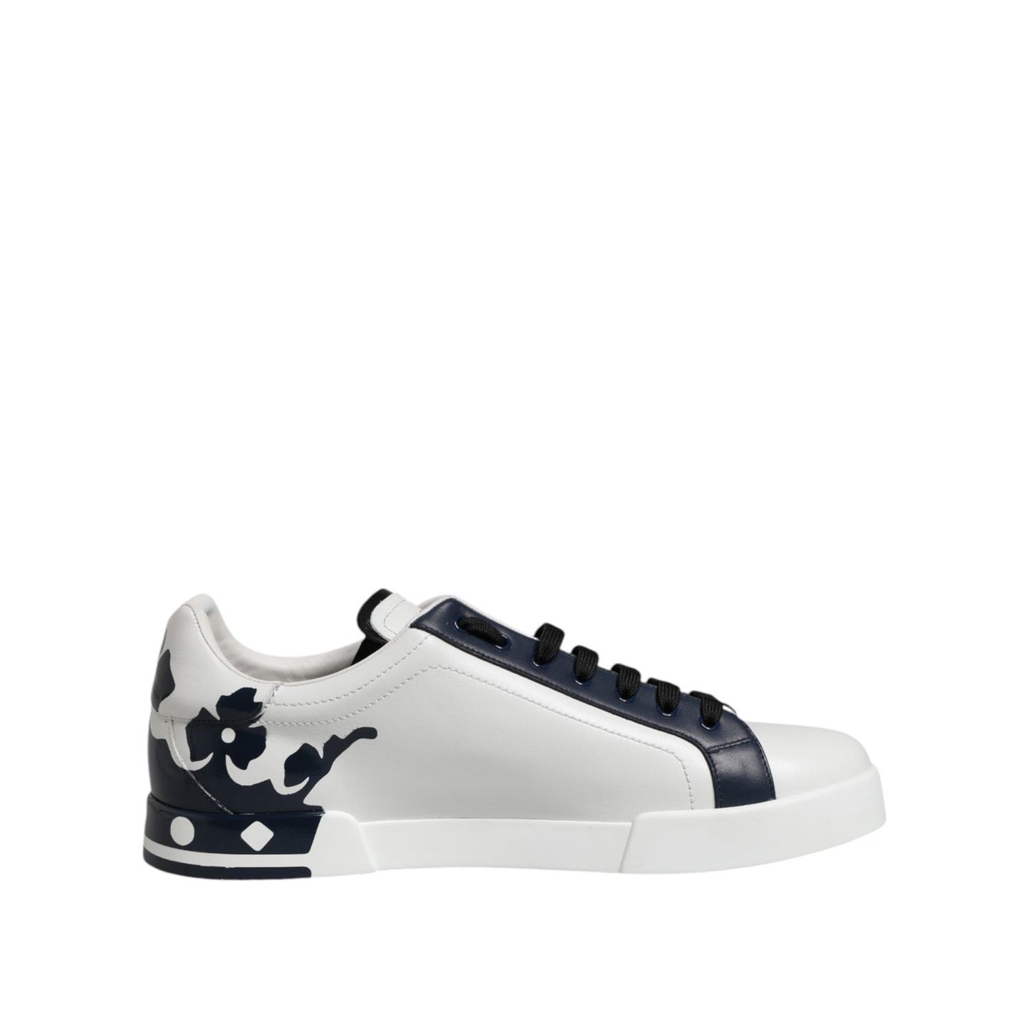 Dolce & Gabbana White Blue Crown Low Top Sneakers Shoes MV7753-43.5
