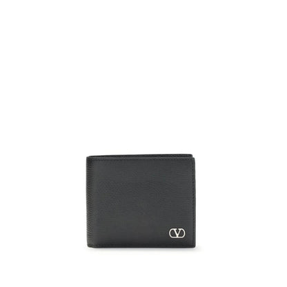Valentino Garavani Black Calf Leather Bos Taurus Wallet
