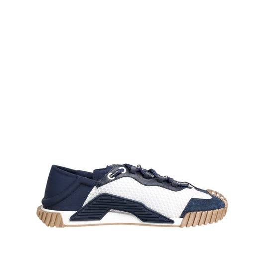 Dolce & Gabbana Blue White Low Top NS1 Men Sneakers Shoes
