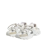 Dolce & Gabbana White Silver Low Top SPACE Men Sneakers Shoes