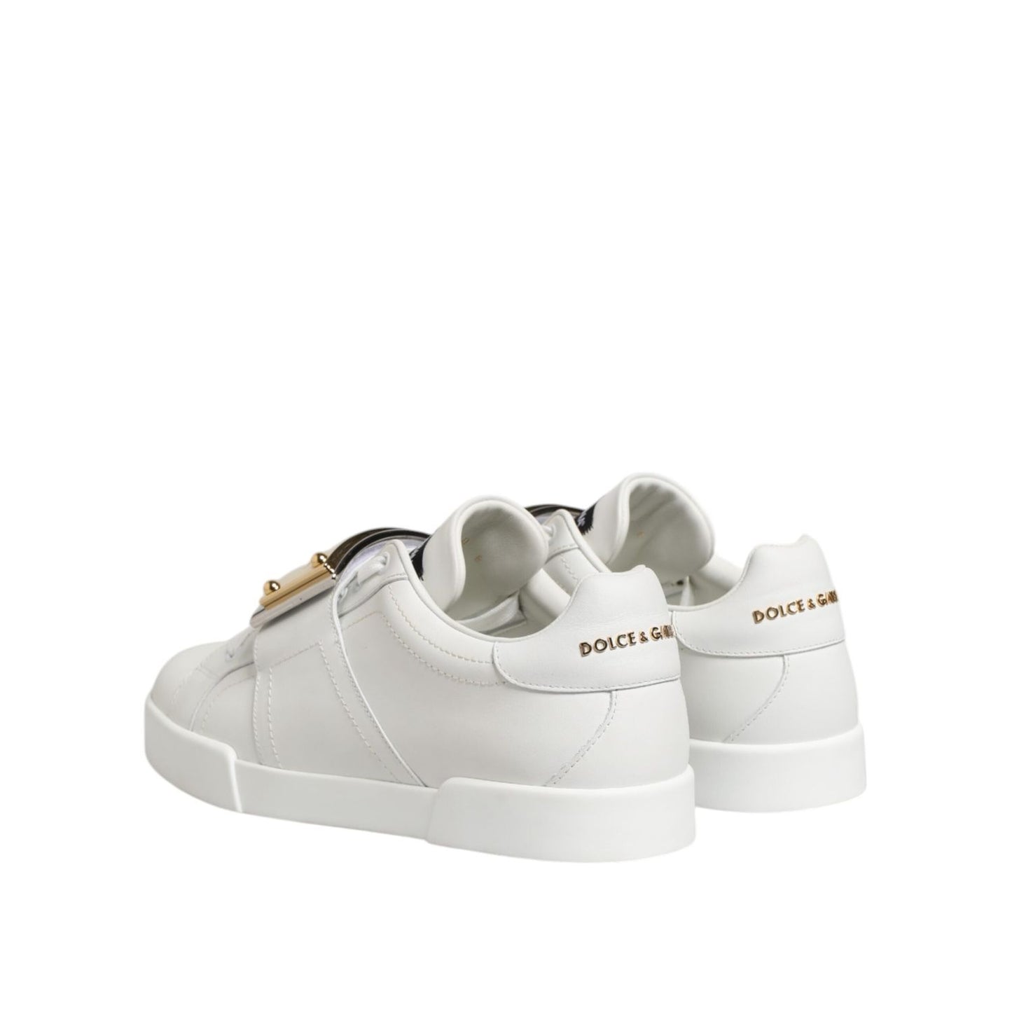 Dolce & Gabbana White Logo Plaque Low Top Men Sneakers Shoes