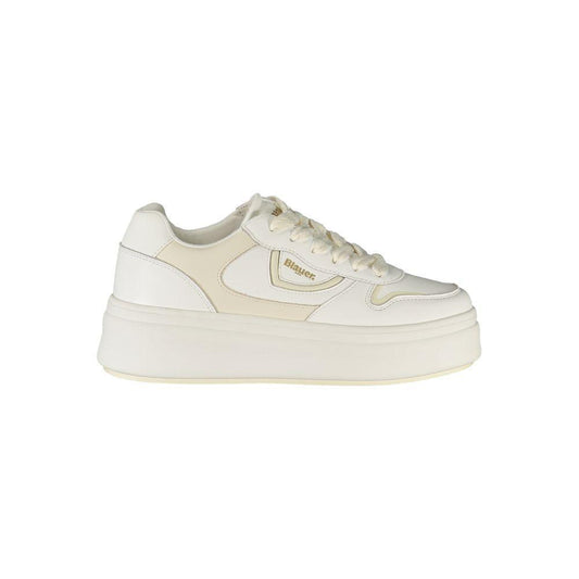 Blauer White Leather Women Sneaker BL-39258-EU36/US6