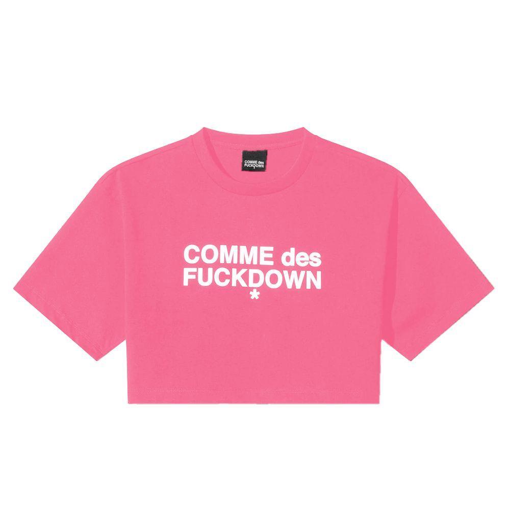 Comme Des Fuckdown Fuchsia Cotton Tops & T-Shirt