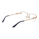 Guess Gray Women Glasses Frame in metal half-rim style with gray demo lenses; 53-16-140 size; includes branded case.