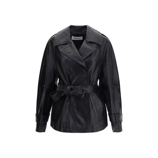 Rohe Double-breasted leather Jacket RO-41611145001-IT36 | XS