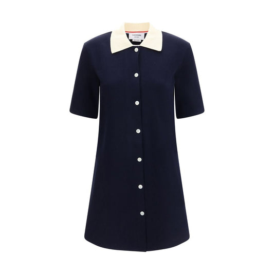Thom Browne Blue Cotton Casual Dress