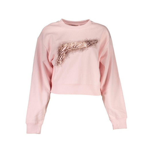 Guess Jeans Pink Cotton Sweater GU-10210-XL
