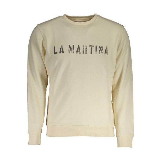 La Martina White Cotton Sweater LA-17162-M