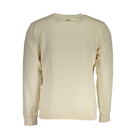 La Martina White Cotton Sweater LA-17162-M