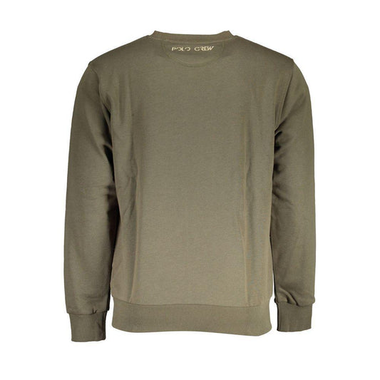 La Martina Green Cotton Sweater LA-17168-XL