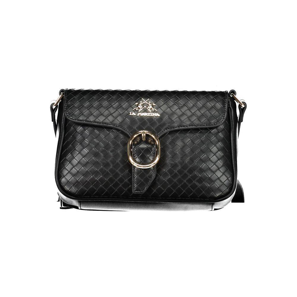 Front view with bag zipped and handles upright.