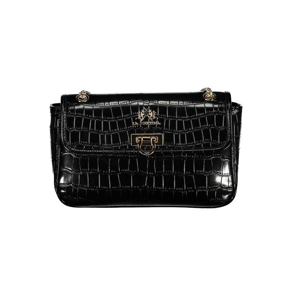 Front view with bag zipped and handles upright.