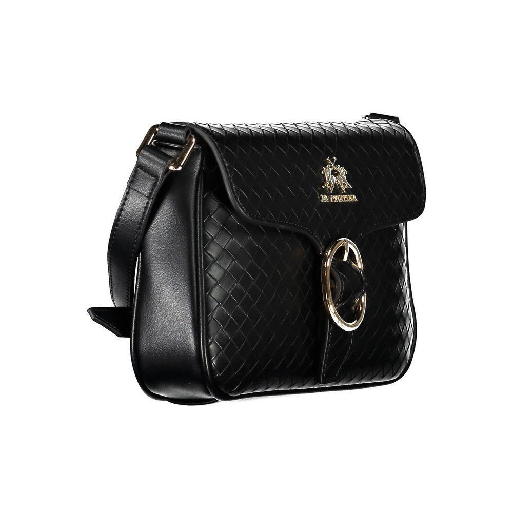 Front view with bag zipped and handles upright.