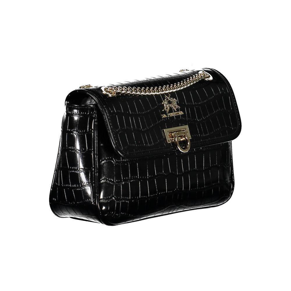 Front view with bag zipped and handles upright.