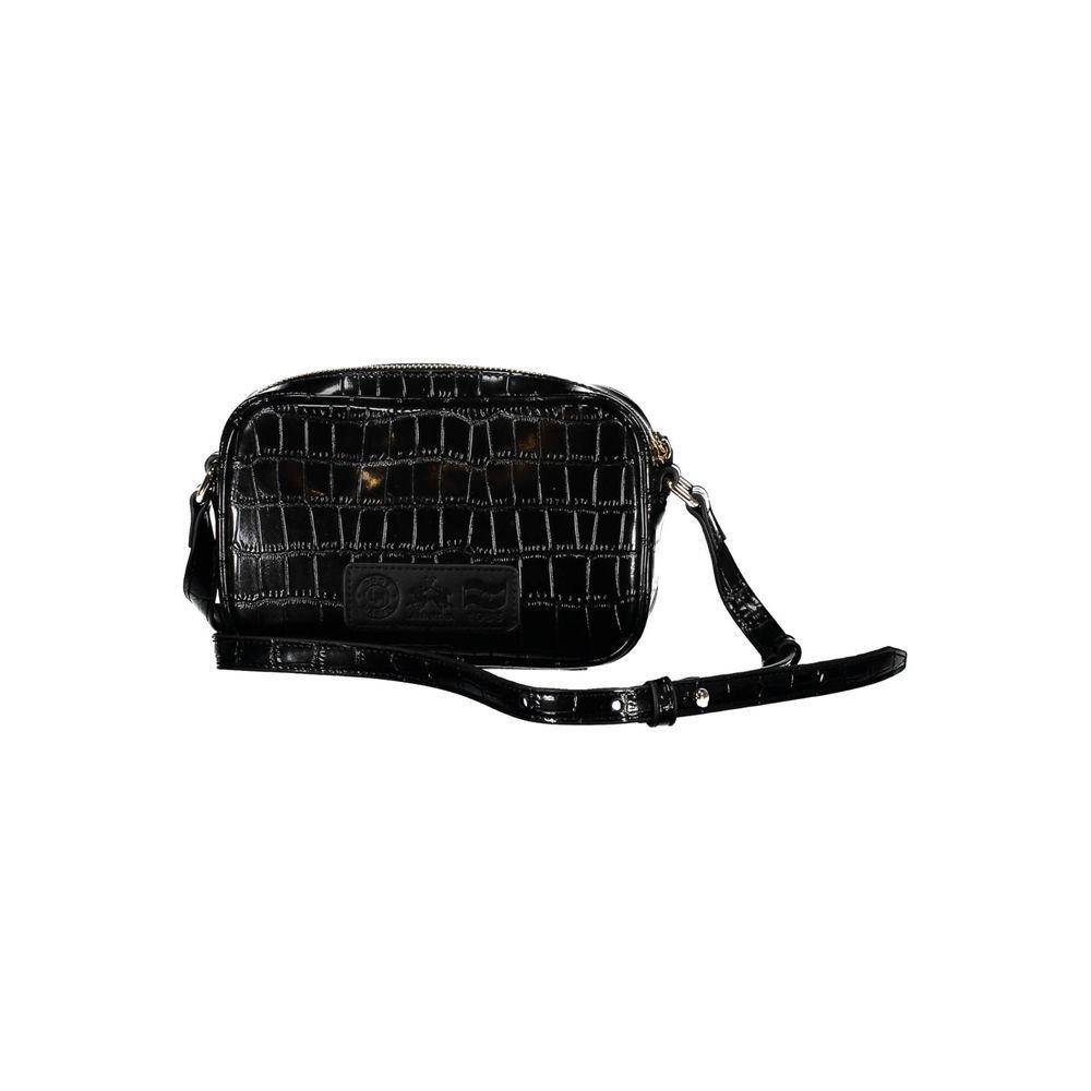Front view with bag zipped and handles upright.