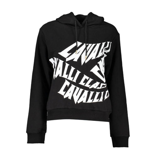 Cavalli Class Black Cotton Sweater