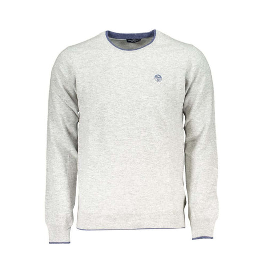 North Sails Gray Fabric Sweater NO-23351-3XL