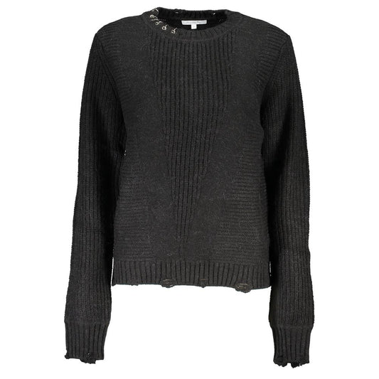 Patrizia Pepe Black Fabric Sweater PA-26489-XS
