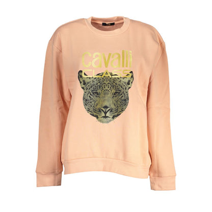 Cavalli Class Pink Cotton Sweatshirt