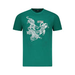Cavalli Class Green Cotton T-Shirt CA-36664-L