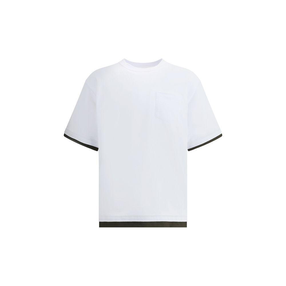 Sacai White Cotton T-Shirt