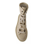 Dolce & Gabbana White Leather Lace Up Mens Boots