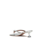 Amina Muaddi Gigi Sandals AM-14S363477GIGSILVERWHIT-EU36/US6