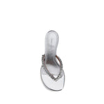Amina Muaddi Gigi Sandals AM-14S363477GIGSILVERWHIT-EU36/US6