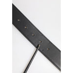 Dolce & Gabbana Black Leather Classic Metal Logo Buckle Belt