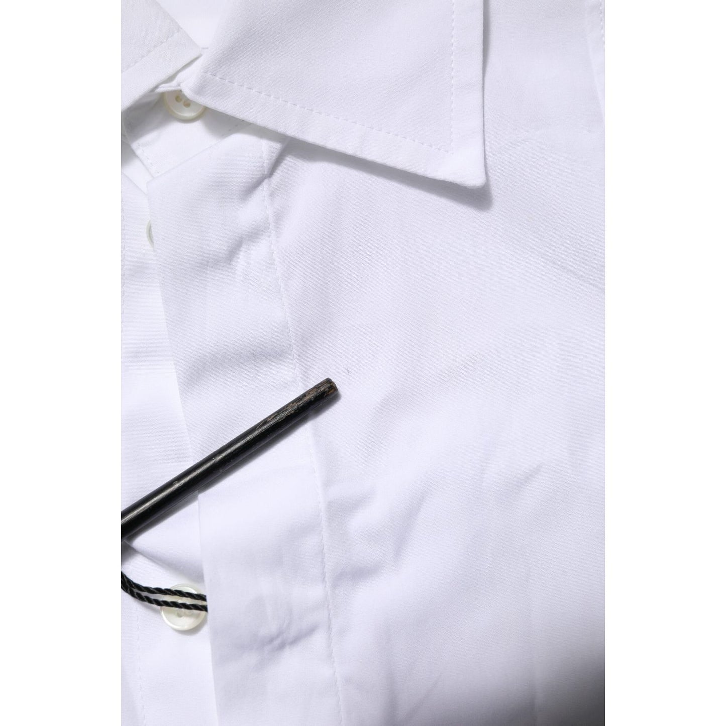 Dolce & Gabbana White Poplin Cotton Formal Men Dress Shirt