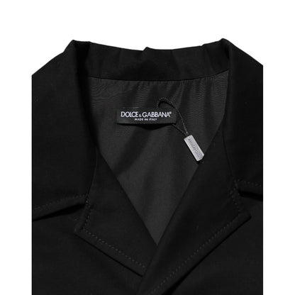 Dolce & Gabbana Black Short Sleeve Button Men Casual Shirt