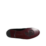 Dolce & Gabbana Black Suede Cross Slip On Loafers Dress Shoes MV7625-39