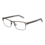 Converse Gray Men Glasses Frame in acetate with full-rim rectangle style, grey color, demo lenses, size 52-18-145.
