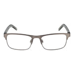 Converse Gray Men Glasses Frame, full-rim rectangular shape, grey acetate material, demo lenses, size 52-18-145, stylish eyewear.