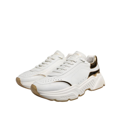 Dolce & Gabbana White Daymaster Leather Low Top Sneakers Shoes
