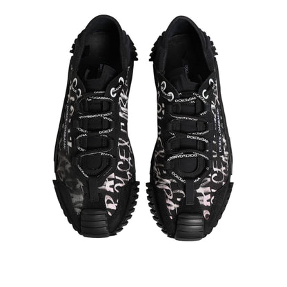 Dolce & Gabbana Black White NS1 Lace Up Low Top Sneakers Shoes
