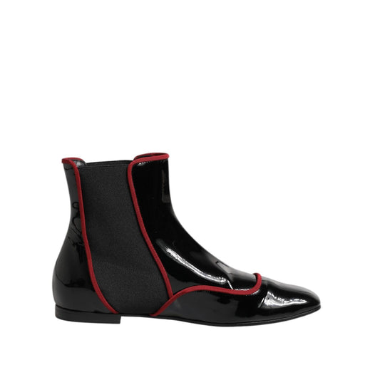 Dolce & Gabbana Black Jackie Buttoned Chelsea Boots Shoes LA11456-38
