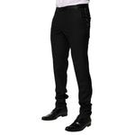 Dolce & Gabbana Black Wool Tapered Formal Men Dress Pants PAN76634-48