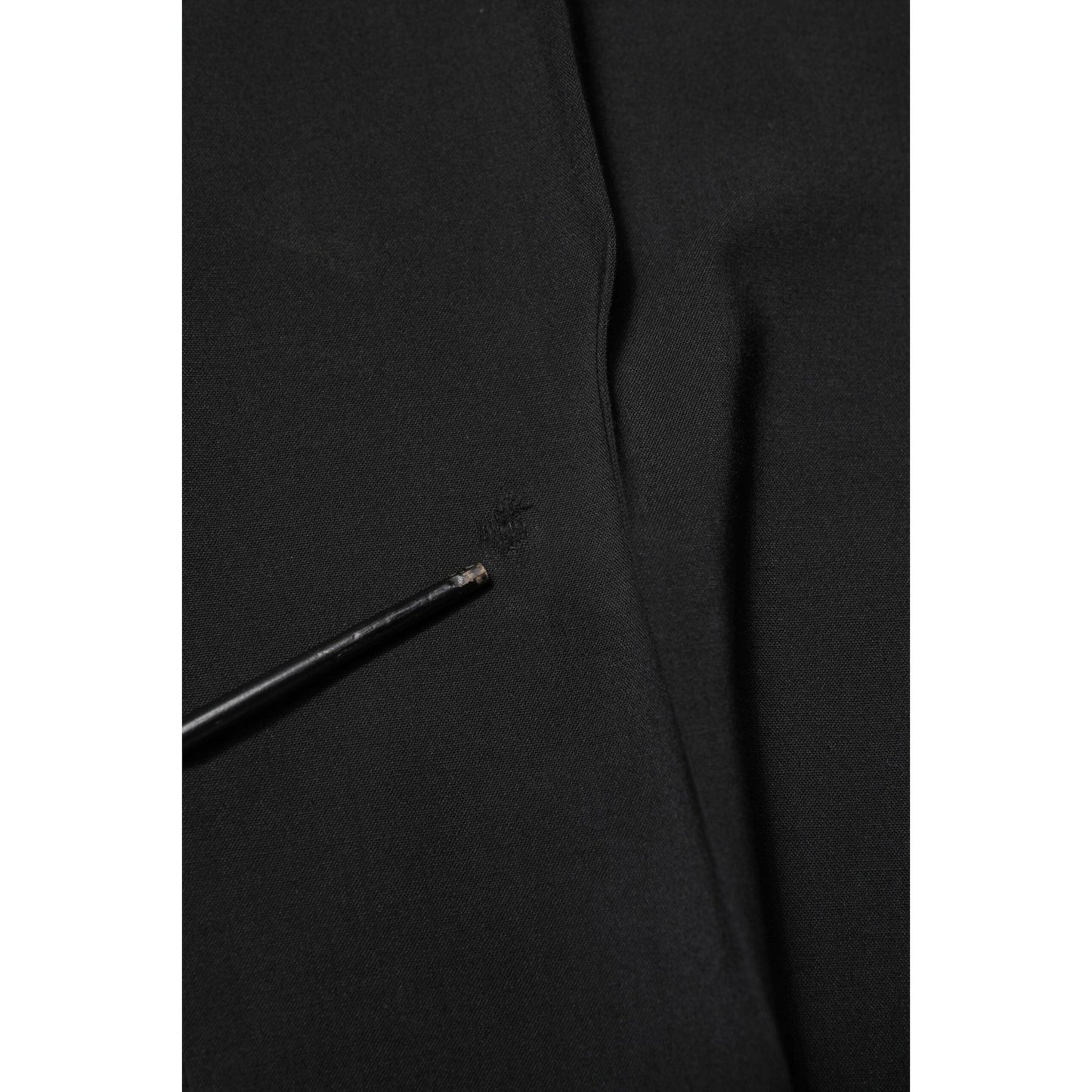 Dolce & Gabbana Black Wool Tapered Formal Men Dress Pants PAN76635-48