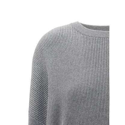 Brunello Cucinelli Gray Cotton Sweatshirt