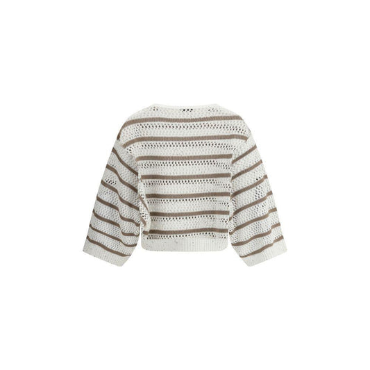 Brunello Cucinelli Sweater in perforated knit BR-MCO558900COW29-L