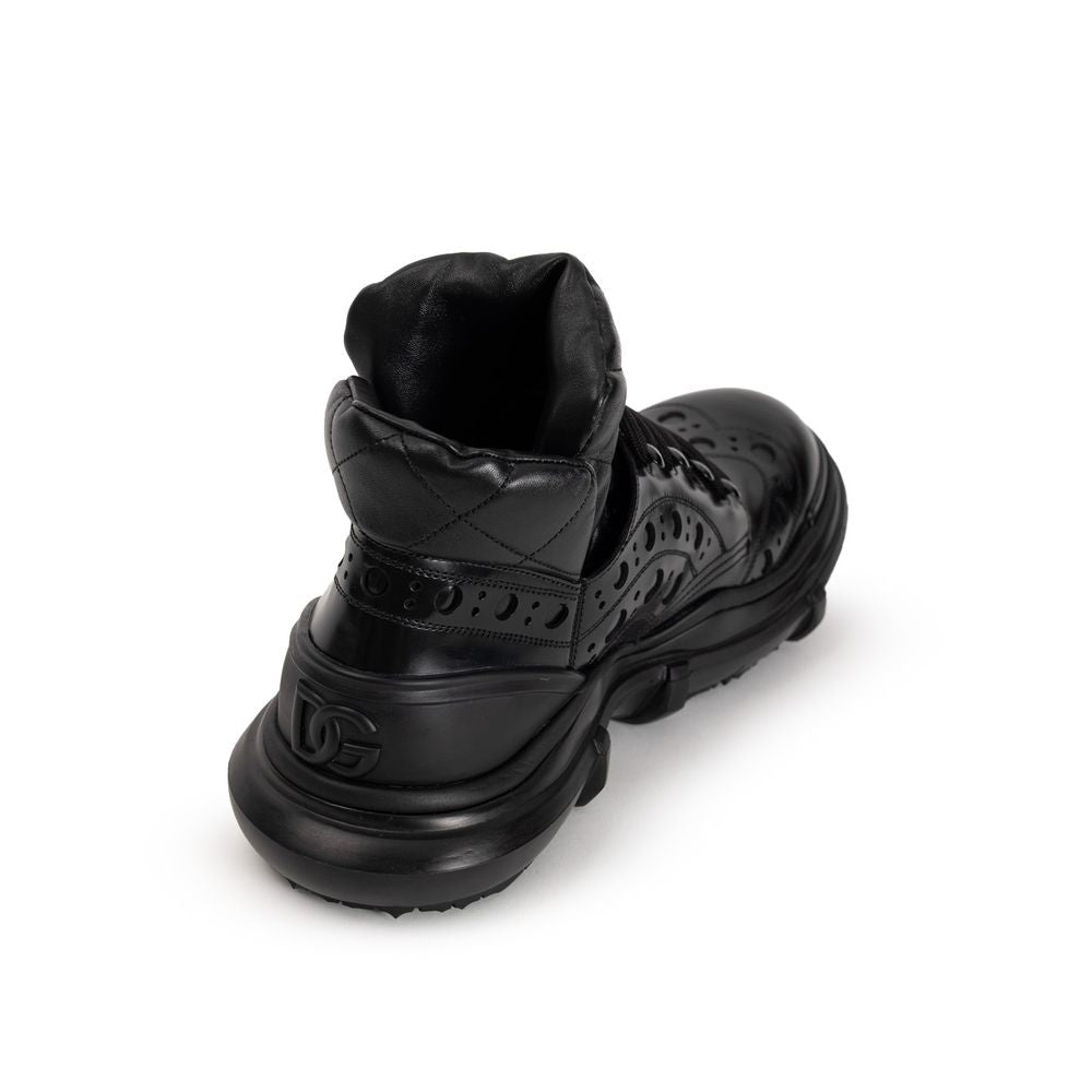 Dolce & Gabbana Black Leather Oxfords And Derby DO-9577676-EU42/US9