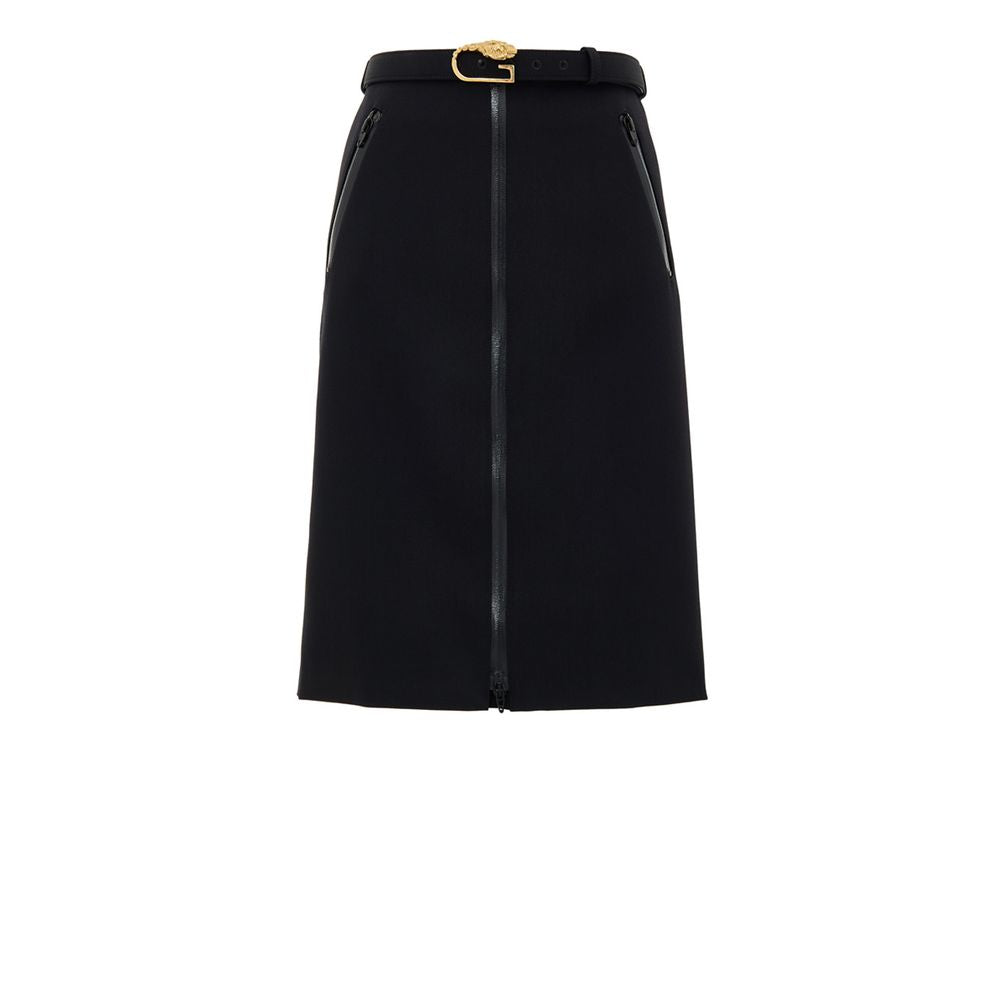 Gucci Black Wool Skirt GU-9803676-IT42|M